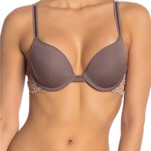 Wacoal Push Up Bra lace detail grey purple  32 DD